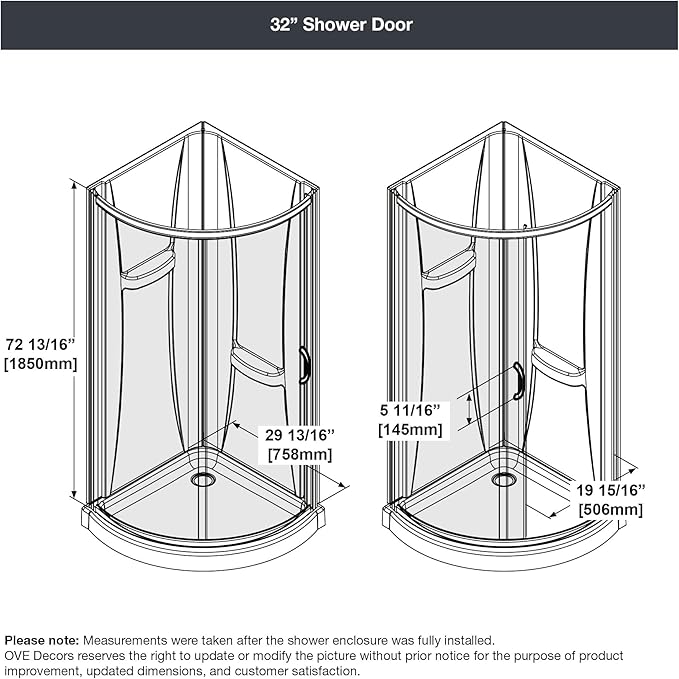 OVE Decors Breeze 32 in. Corner Shower Clear Sliding Door with Included Walls and Base in Satin Nickel Finish