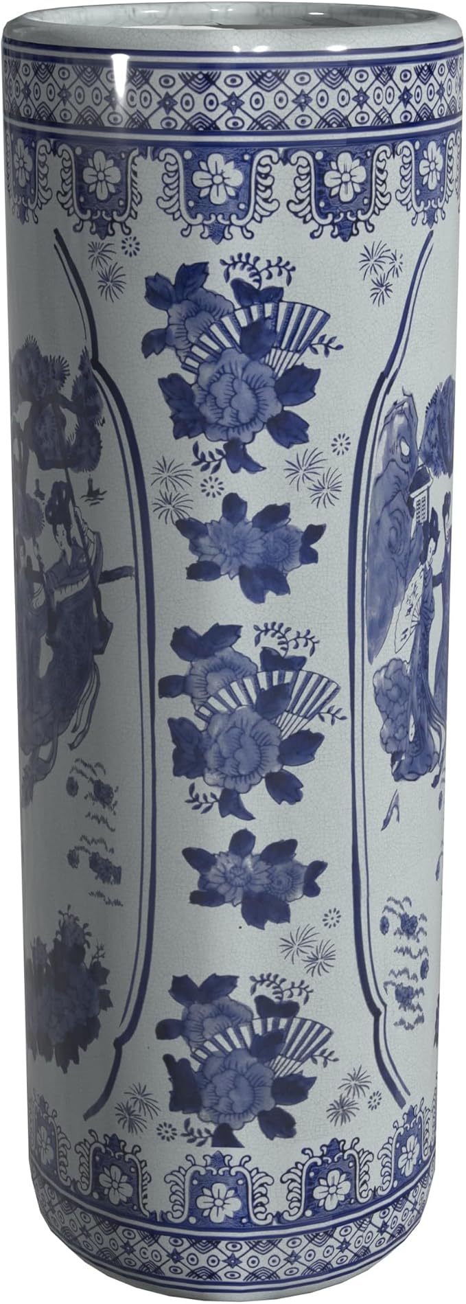 Red Lantern 24" Ladies Blue & White Porcelain Umbrella Stand