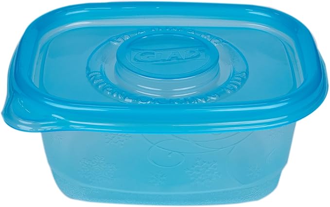 Glad GladWare Freezerware Food Storage Containers - Small Rectangle - Meal Container Holds up to 24 Ounces of Food - Lock Tight Seal, 4 Count - 6 Pack