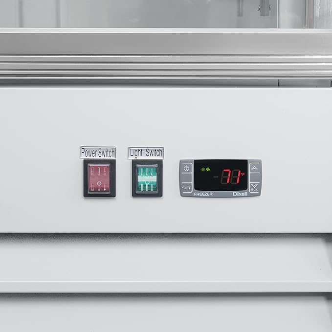KoolMore MDF-1GD-23C-WH 31 in. Commercial One Glass Door Display Upright Freezer Merchandiser in White 23 Cu. Ft
