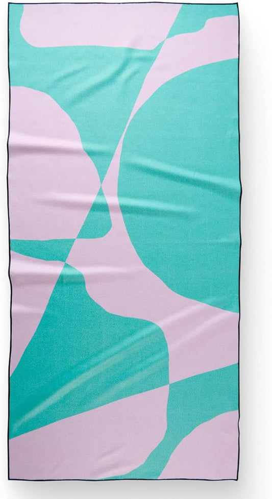 Micro-Loop Beach Towel – Spring & Summer Collection – Quick-Dry, Sand-Resistant, Ultra-Absorbent Compact Towel for Beach & Travel (Abstract Life)