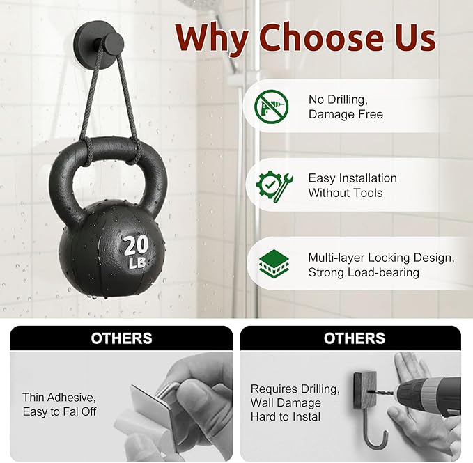 4 Packs Suction Cup Hooks for Shower, Heavy-Duty Wreath Hangers for Front Door, No Drill Glass Door Wreath Hanger Hook No Damage for Walls Bathroom Kitchen Window Mirror Tiles Towel Coat Robe Loofah