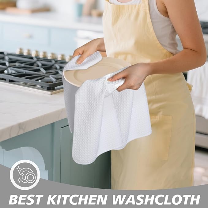 Microfiber Kitchen Towel Premium Sublimation Blank Towels Fast Drying Tea Towel Polyester Dish Towels for Drying Dishes - 380gsm,16 Inch X 24 Inch 10 Pack White