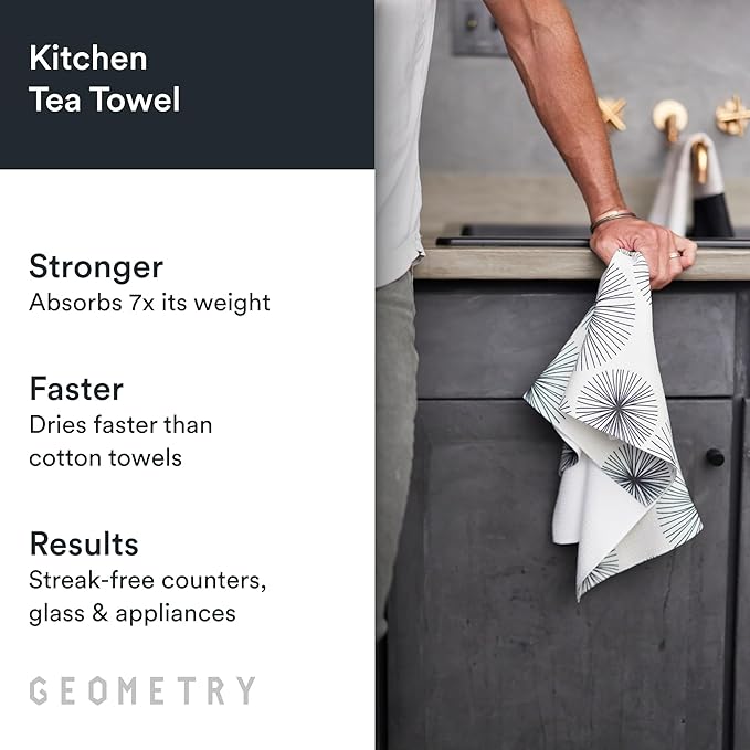Kitchen Tea Towels - Quick Dry Microfiber Dish Towels for Kitchen Linework, 18" x 30" 2 Pack