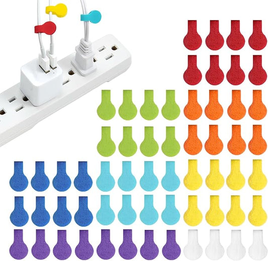 Wrap-It Storage - Mini Multi-Color Cable Labels (60 Pack) - Colorful Charger & Wire Labeler