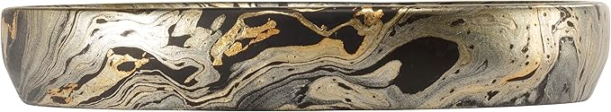 Nicole Miller - Soap Dish, Resin Countertop Accessories, Ideal for Kitchen & Bathroom, Dorm Room Essentials (Harper Collection, Black/Gold)