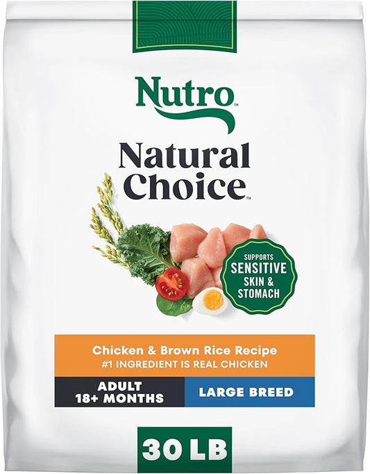Nutro Natural Choice Chicken & Brown Rice Adult Large Breed Dog Food Dry Recipe, 30 lb. Bag