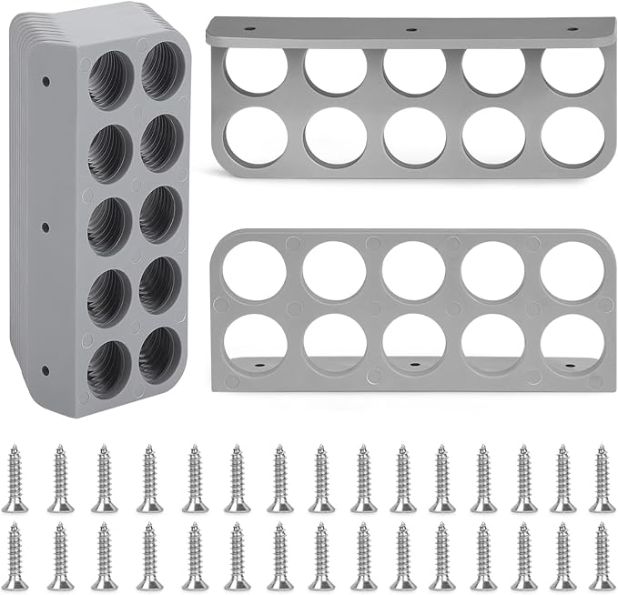 10Pack Cable Chase-Wire Bracket,Cable Support Wire Bracket Holder for NMB Electrical Cord Organized Management,Electrical Wire Dispenser with Screws,Labor Time Saving,1" with 10-Hole Design
