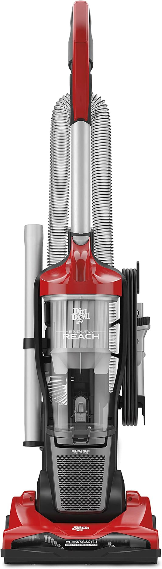 Dirt Devil Endura Reach Upright Bagless Vacuum Cleaner for Carpet and Hard Floor, Powerful, Lightweight, Corded Vacuum Cleaners for Home Use