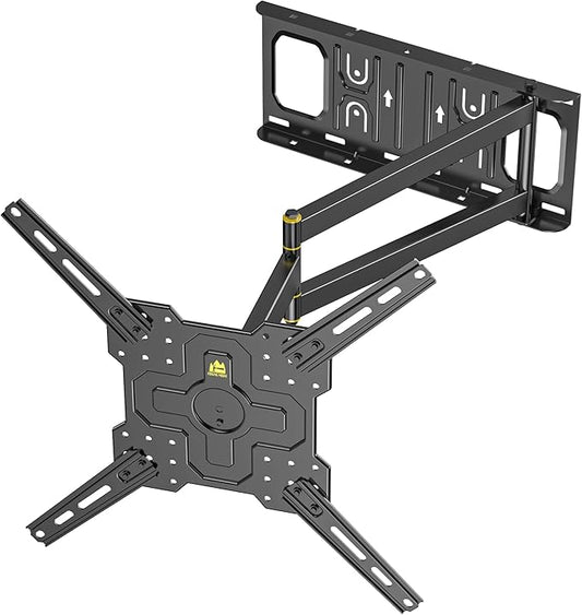 FORGING MOUNT Corner TV Mount with 25.6" Long Arm,Landscape to Portrait Full Motion TV Wall Mount Swivel Tilt Heavy Duty Wall Mount Bracket for 26-65“ Screens,Load 77lbs,VESA 400x400mm,Fit 16" Stud