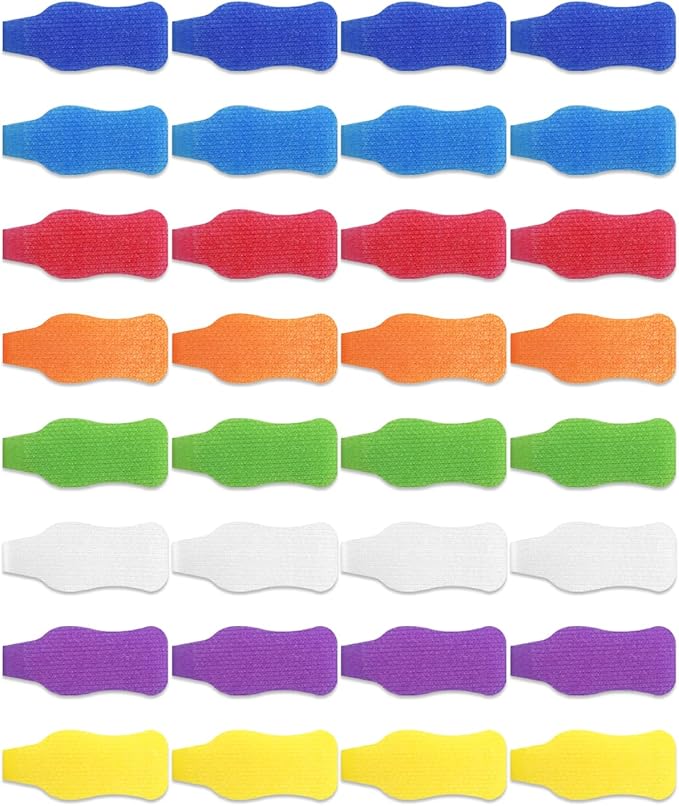 32 Pcs Cable Labels, Multi-Color Write On Cord Labels, Wire Tags for Electronics, Computers Cable Management and Identification, Assorted Colors