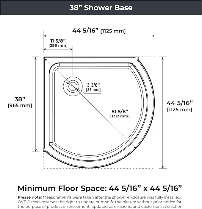 OVE Decors Breeze 38 in. Corner Shower Clear Sliding Door with Walls and Base in Satin Nickel Finish