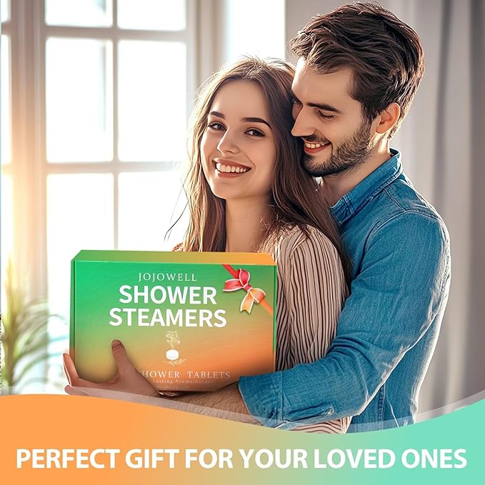 Shower Steamers Aromatherapy - 12 Pack Shower Bomes with Essential Oils, Birthday Gifts for Men Women, Valentines Day Gifts for Him Her, Relaxation Self Care Gift for Women, Easter Basket Essentials
