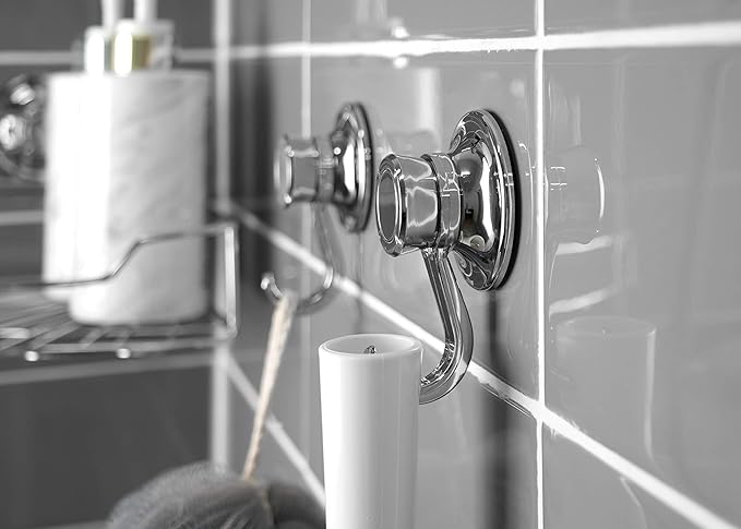 Bath Beyond Suction Cup Hooks (4Pack) - Powerful Vacuum Suction Cup Hooks Heavy Duty Organizer for Kitchen, Bathroom, Restroom, Shower, RV Up to 4 LBS (4) (4)