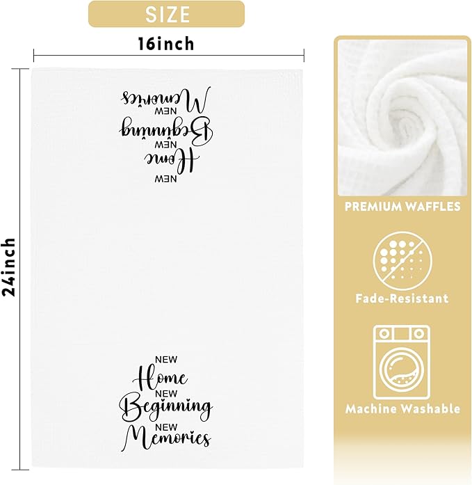 New Home Kitchen Towels Gifts for Homeowners, Housewarming Hand Towels Decoration for Bathroom (16x24 inches)