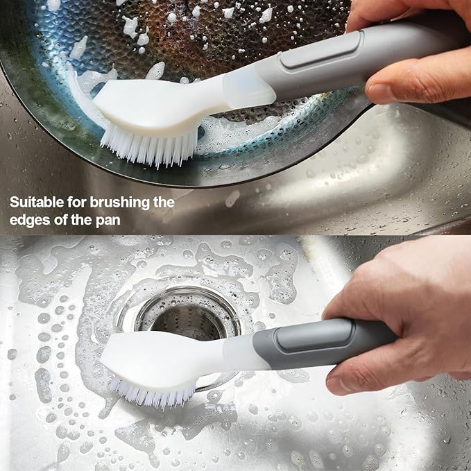 24 Pack Durable Kitchen Sponges and Dish Soap Brush with Soap Dispenser for Dishes, Pans, Sink, Pots