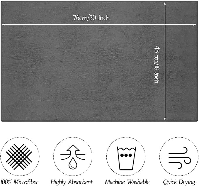 26 Pcs Salon Bleach Proof Towels Highly Absorbent Hair Towels Hand Facial Cloths Bleach Resistant for Salon Barber Spa Beauty Bath Hair Stylist(Gray,18 x 30 Inch,Classic)