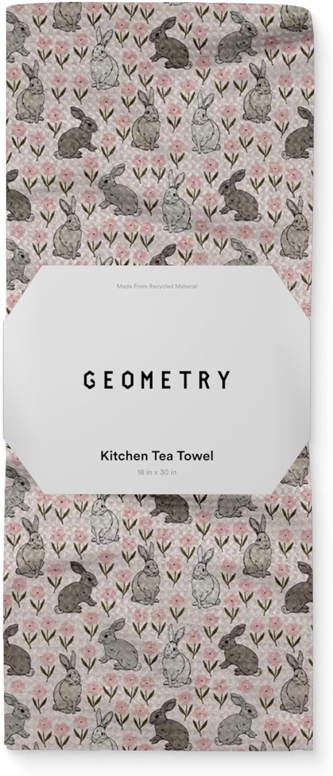 Easter Kitchen Tea Towel - Quick Dry Microfiber Cloth Dish Towels for Kitchen Drying - Premium Quick Dry Towel (Bunny Bloom, 1-Pack)