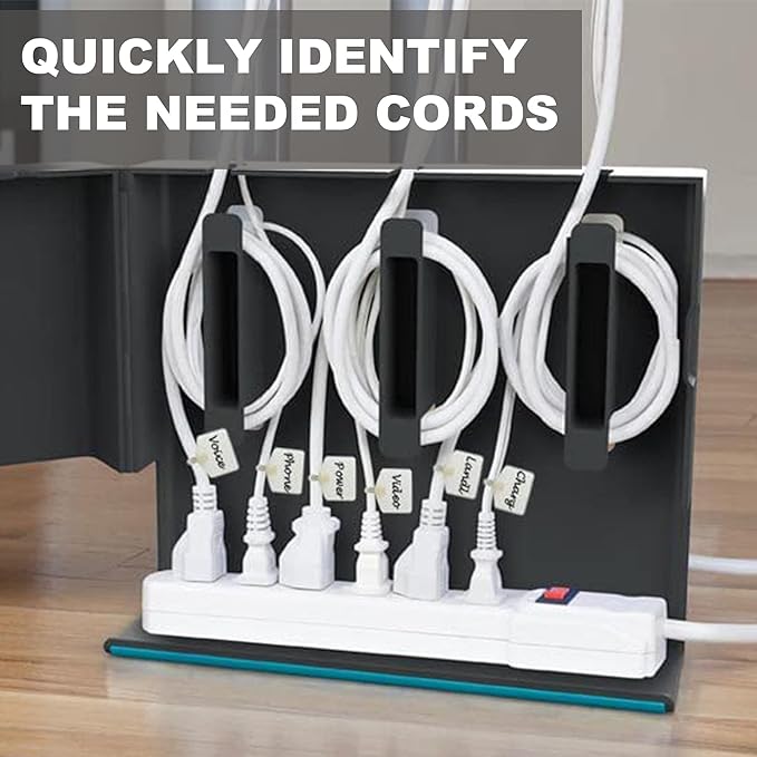 Mr-Label 2-3/4” Nylon Cable Zip Ties Tags Labels Marker – Write on | Self-Locking – with Free Printable Labels - for Wire Marking and Organizing (50, Five Assorted Color)