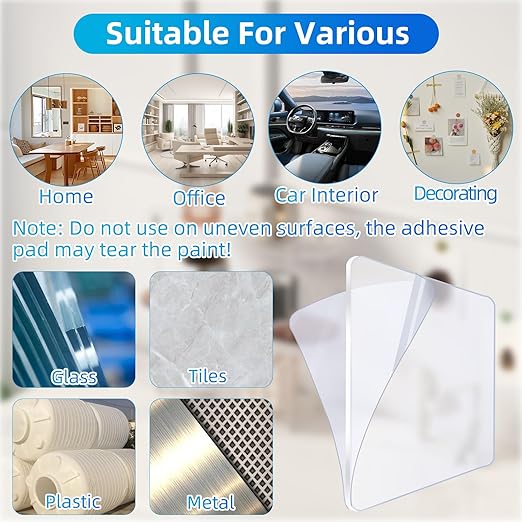 20PCS Premium Double Sided Mounting Squares Clear Tape,Heavy Duty Adhesive Pads for Pictures,Poster Hanging Strips - Strong Sticky Tack,Waterproof Adhesive for Shower,Wall Patch,Sticky Pads