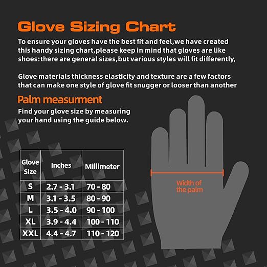 10mil Nitrile-Gloves Disposable-Black Chemical-Resistant Rubber - Mechanic Gloves Heavy Duty, Latex Free, Diamond Grip (500, X-Large)