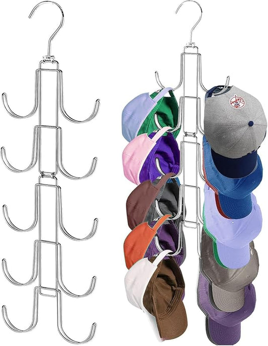 Purse Organizer for Closet, Hanging Bag Holder with 10 Big Hooks, Metal Handbag Storage Hook Backpack Rack Space Saving Hanger for Handbag, Belt, Scarve, Tie