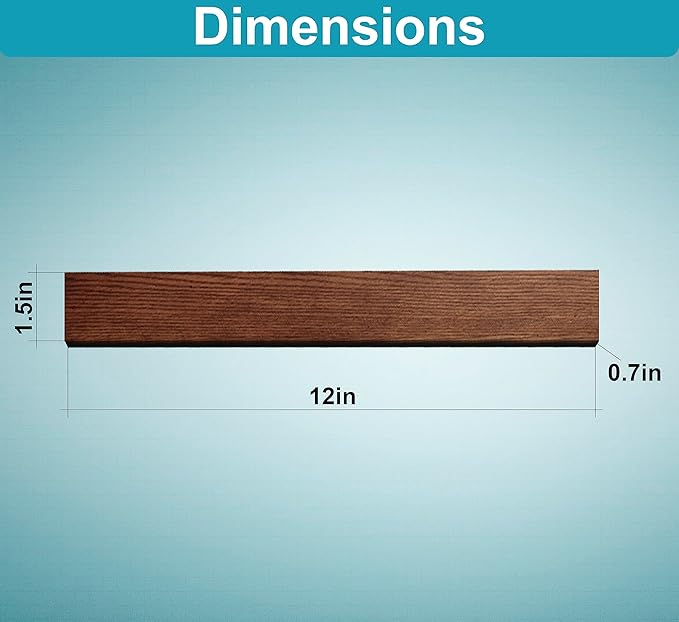 12 Inch Magnetic Knife Holder for Wall No Drilling Use as Magnetic Knife Strip - Magnetic Knife Bar - Wall Kitchen Knife Magnetic Holder