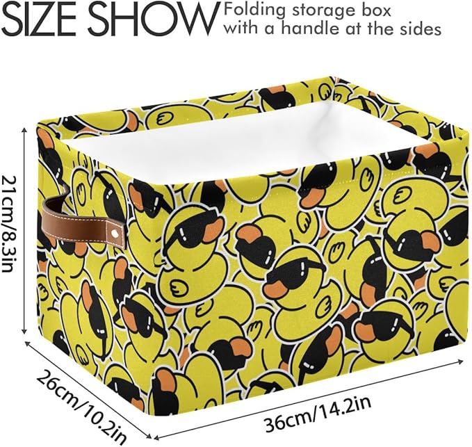 Duck Rectangular Storage Basket Organizer Bin Shelf Baskets For Clothes Gifts For Home Office Dorm