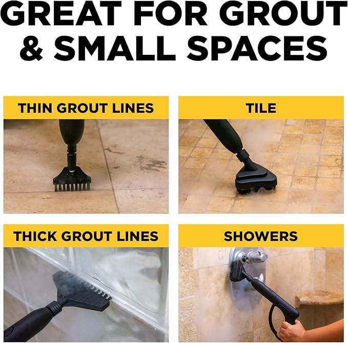 3 Accessory Attachment Brush Kit, Includes Small and Large Grout Brush and Soft Bristled Triangle Brush Compatible with 905e, 915e and 925e Steamers
