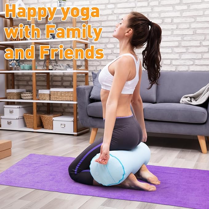 4 Pcs Hot Yoga Towels Bulk Non Slip Microfiber Anti Slip Absorbent Multicolor Wicking Pilates Yoga Mat Towel for Women Men Pilates, 27" x 72" (Vivid)
