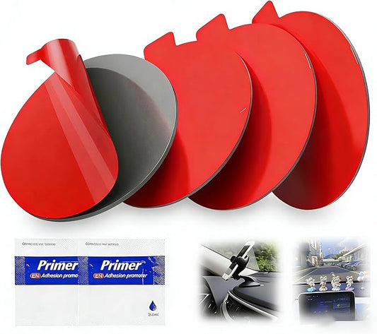 Sticky Adhesive Pads for Car Magnetic Phone Holder, 8pcs 2.2" Circle Heat Resistant Double Sided Tape Replacement for Dashboard Cell Phone Mount & Mini Dash Cam Base (Round 2.2'')
