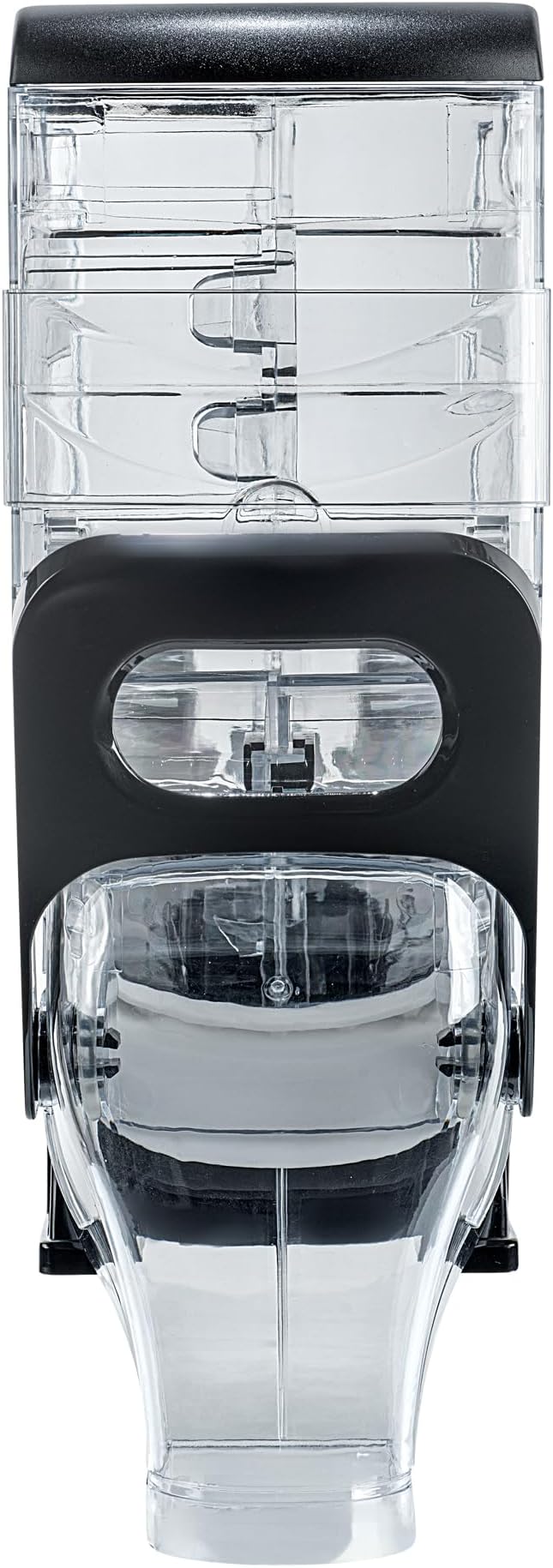 Restaurantware Cereal Dispenser 2 gal Plastic Gravity Bin Candy Dispenser Self-Serve Black Dry Food with Stand for Breakfast Buffet or Hotel Use