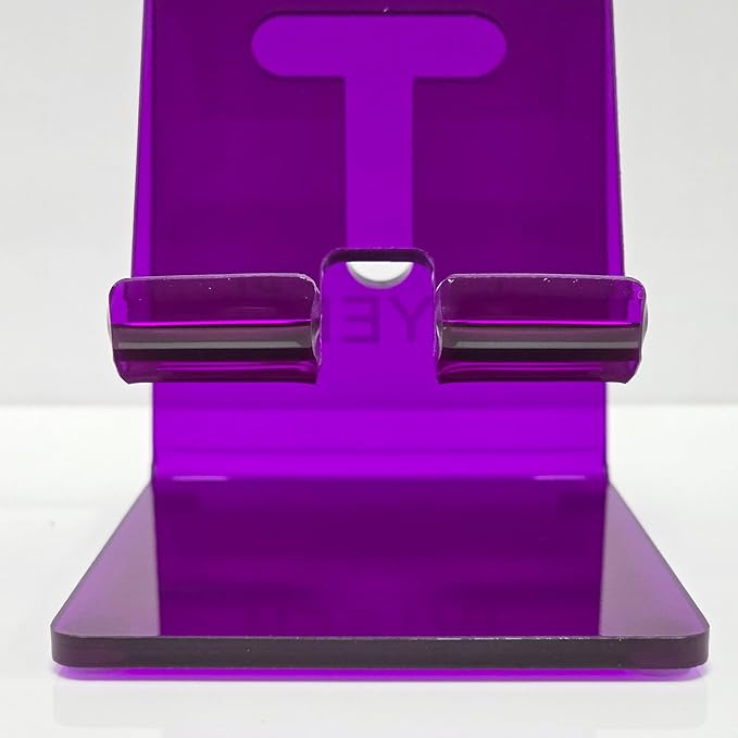 Acrylic Phone Holder – Aesthetic Clear Phone Stand for Desk, Compatible with 4”-12” Devices – Stylish Office Decor, Work from Home Essential, Minimalist Tablet Dock for All Phones & Tablets