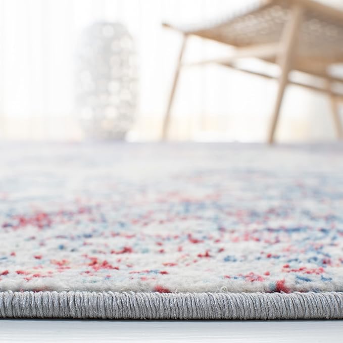 SAFAVIEH Brentwood Collection Runner Rug - 2' x 6', Navy & Red, Modern Abstract Design, Non-Shedding & Easy Care, Ideal for High Traffic Areas in Living Room, Bedroom (BNT822N)