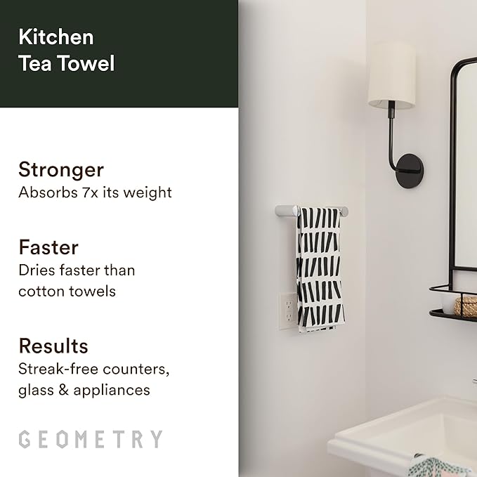 Kitchen Tea Towels - Quick Dry Microfiber Dish Towels for Kitchen All Lined Up, 18" x 30" 1 Pack
