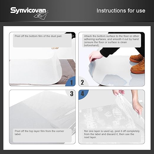 18" x 36" White Sticky Mat Tacky Pads Adhesive Floor Mat (5 Packs,150 Sheets,30 Sheets/Pack） for Cleanroom Laboratory Hospital Construction Pets Home Indoor Gymnasium and Workshop