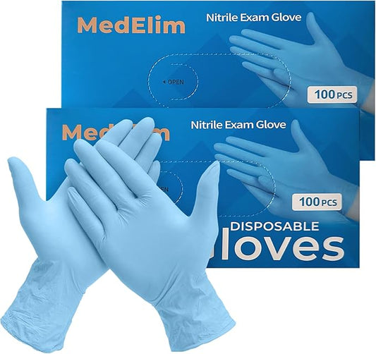 Nitrile Medical Exam Gloves: Powder-Free, Non-Sterile, 5 mil Disposable Glove, Blue