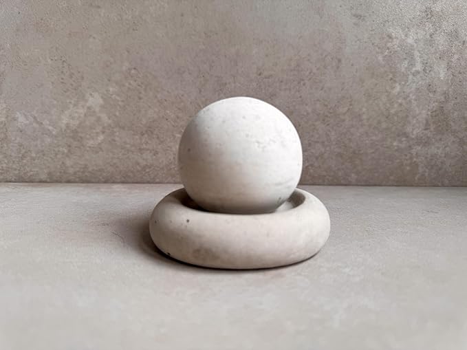 Concrete Essential Oil Diffuser, Aromatherapy Sphere, Passive Dome Diffuser, Cement Decor, Fragrance Air Freshener, Cement Diffuser Stone, Ball Ornament, Non-Electric Diffusing Stone