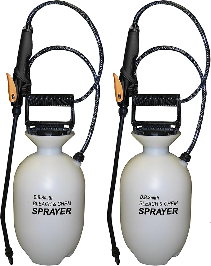 SMITH PERFORMANCE SPRAYERS 190285 1-Gallon Bleach and Chemical Sprayer for Lawns and Gardens or Cleaning Decks, Siding, and Concrete (Pack of 2)