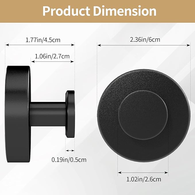 Suction Cup Hooks for Shower, Heavy Duty Towel Hooks for Walls No Damage, Modern Shower Suction Hooks for Kitchen Bathroom Wall, Glass, Mirror, Tile, Hanging Towels Robes, Black (4 Pack)