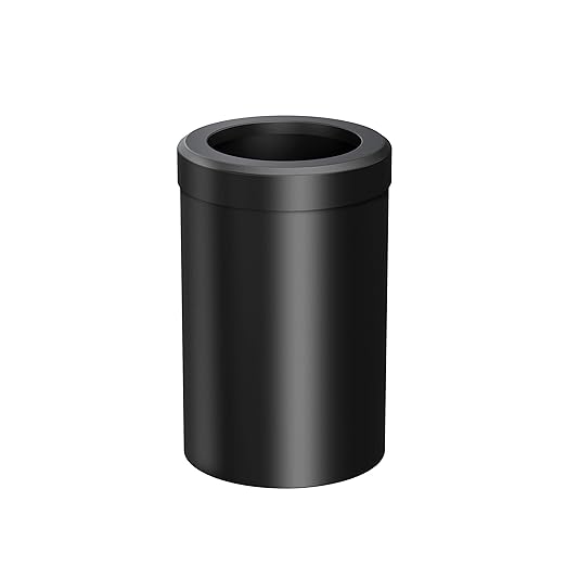 Gatco Small Bathroom Trash Can With Lid, Round 3 Gallon Stainless Steel Wastebasket, Under Sink, Matte Black, For Bathroom, Bedroom, Office (1912)
