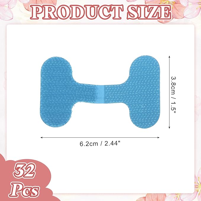 PATIKIL 2.4 x 1.5 Inch Cable Labels, 32 Pcs Electronic Cable Identification Tags Nylon Write on Wire Labels Oval Cord Tags Labeling for Electronics Management Organization, Sky Blue