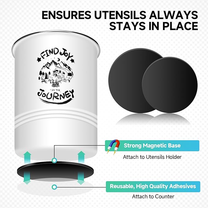 Magnetic RV Utensil Holder, Camper Essentials, RV Kitchen Accessories Must Haves Organization for Inside, RV Storage and Organization Ideas (2 Pack)