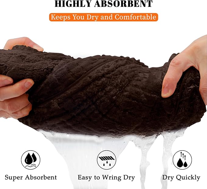 Bath Towels Set of 4 Extra Large 35 x 70 Inches,Luxury Thick High Absorbent and Quick Dry Bath Sheet,Ultra Soft Microfiber,Bathroom,Beach,Yoga,Sport,SPA,Fitness (Brown)