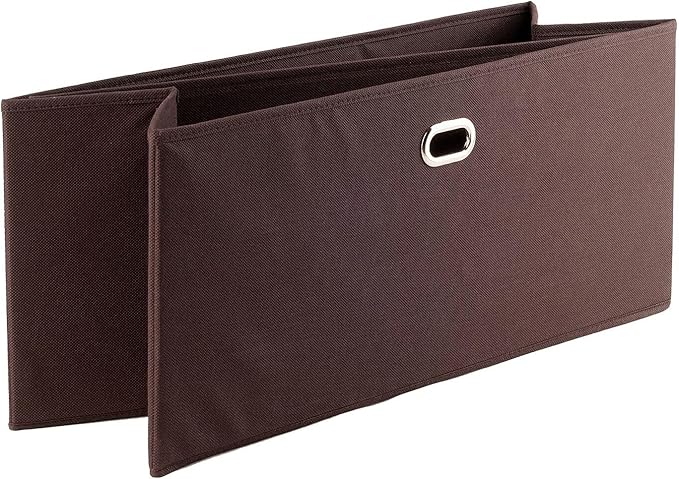 Winsome Torino 2 Piece Folding Fabric Baskets Chocolate (38222)