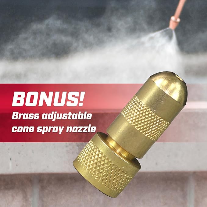19494 Made in USA 3.5 Gallon Tri-Poxy Industrial Open Head Sprayer for Professional Concrete Applications, Form Oils, Construction with All Brass Components, 3.5 gallons, Red