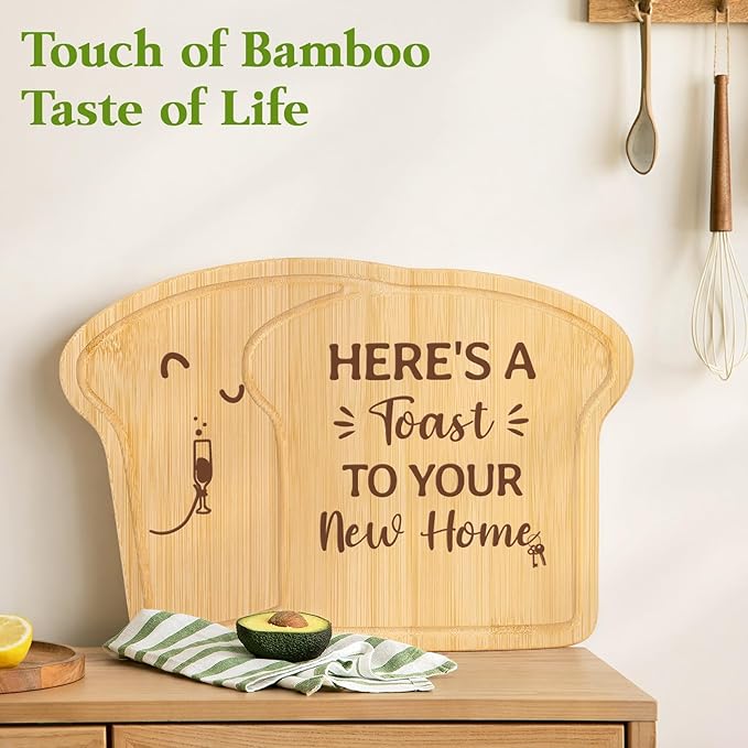 Craftique Funny House Warming Gifts New Home, New Home Cutting Board Essential/Gift Ideas, House/Kitchen/First Apartment Essential, Cute Novelty Housewarming Gifts for Women/Men/Couple/New Homeowner