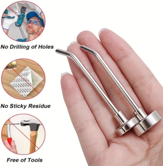 Magnetic Hooks, 1.1lb+ Heavy Duty Magnets Hook, 3 Inch Long Magnetic Cruise Hook for Hanging, Large Metal Magnetic Hooks for Cabins,Grill,Fridge,Refrigerator,Whiteboard,Kitchen,Coat,Wall,Door