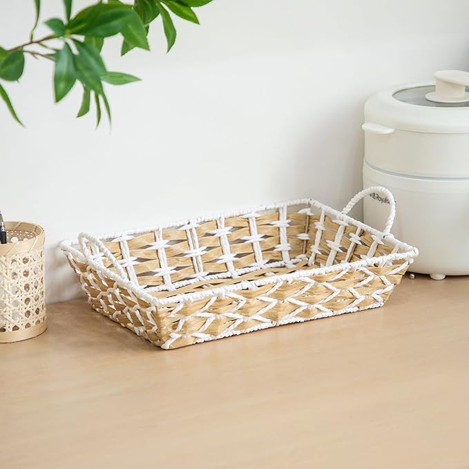 Shelf Storage Basket for Pantry Organization and Storage External Handle Storage Basket 1-Pack