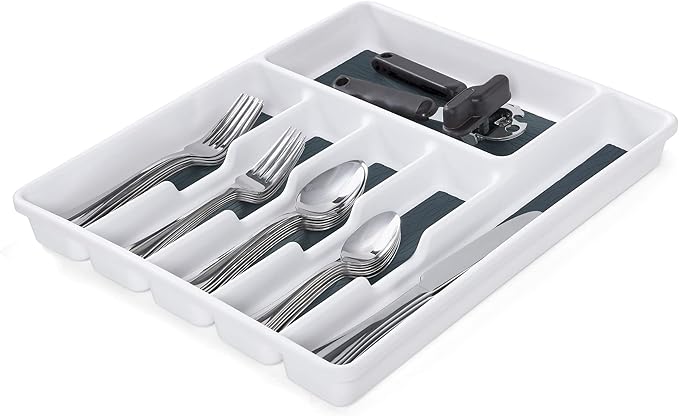 Copco Basics 6 Compartment Drawer Organizer, 15.7 x 12.79 x 1.77-Inch, Star Blue